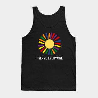 sun with rays in Pride colors - serves everyone, for dark background Tank Top